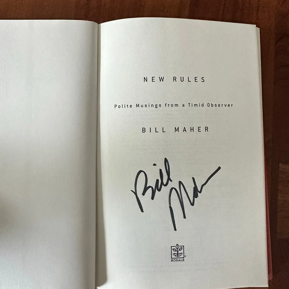 Bill Maher Signed New Rules Polite Musings From a Timid Observer 1st Ed HC DJ VG